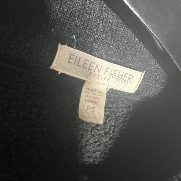 Eileen Fisher Grey Asymmetrical Zip Up Wool Blend Jacket Small Petite - Picture 4 of 8